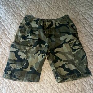 Black/Gray Camo Cargo Shorts
